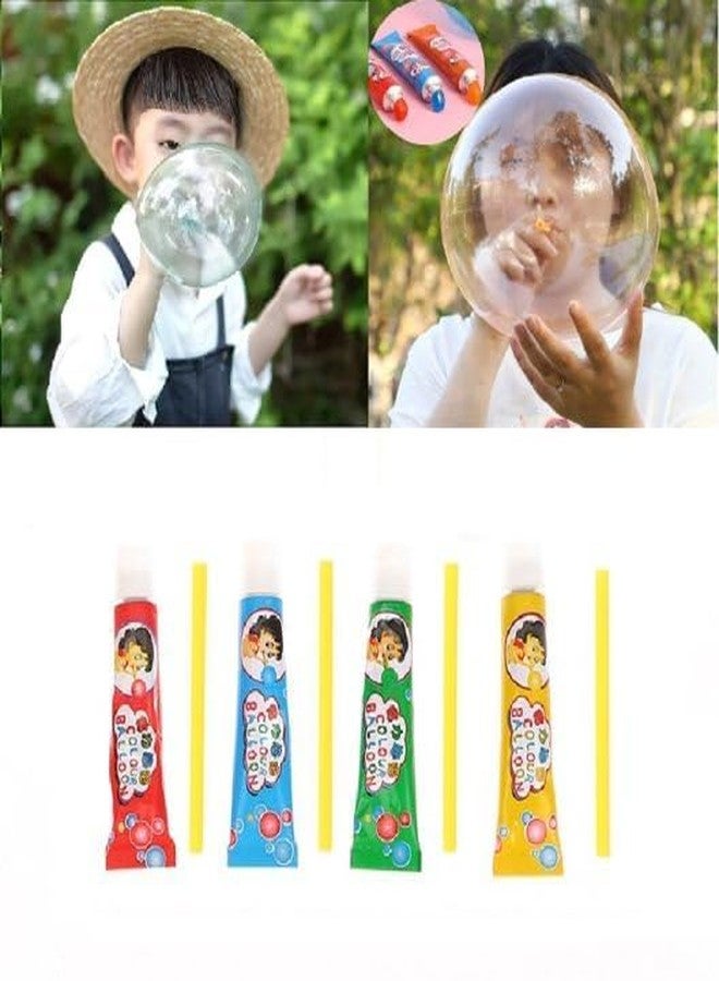 SYPM Blow Plastic Bubbles Toys(Pack of 5 Tube) Large Bubble Balloons for Kids, Outside Party Birthday Gift Great Original Bloonies Bubble Making Bubbles DIY Crafting Childhood Nostalgia Toy India - Image 1